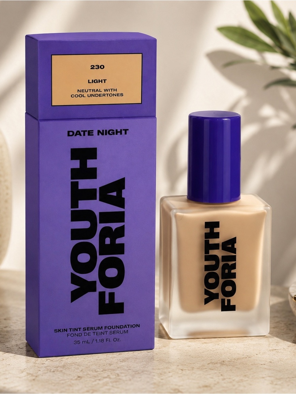 YOUTH FORIA Date Night Skin Tint Serum Foundation - Light (230) Neutral/cool